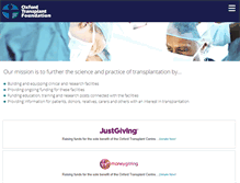 Tablet Screenshot of oxfordtransplant.org.uk